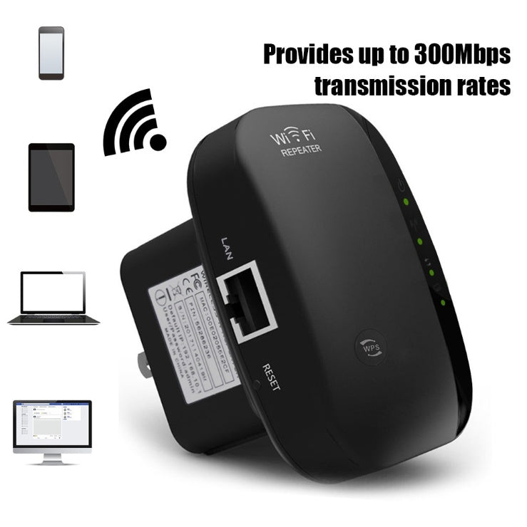 HKM-928339 Wireless WiFi Repeater Signal Amplifier - 300Mbps for Enhanced Internet Coverage