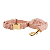 HKM-9283901 Three-Piece Dog Collar and Leash Set with Bow ¨C Durable Cloth Design