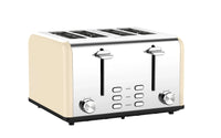 HKM-928403 Smart 4-Slice Stainless Steel Toaster with Custom LED Display for Sandwiches and Bread