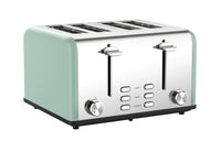 HKM-928403 Smart 4-Slice Stainless Steel Toaster with Custom LED Display for Sandwiches and Bread