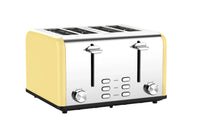 HKM-928403 Smart 4-Slice Stainless Steel Toaster with Custom LED Display for Sandwiches and Bread