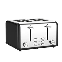 HKM-928403 Smart 4-Slice Stainless Steel Toaster with Custom LED Display for Sandwiches and Bread