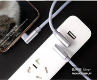 HKM-928531 Double Elbow Nylon Braided Android Data Cable for Mobile Charging - 5V 2.4A, 1m/2m/3m Options