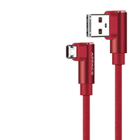 HKM-928531 Double Elbow Nylon Braided Android Data Cable for Mobile Charging - 5V 2.4A, 1m/2m/3m Options