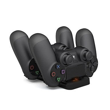 HKM-928531 Dual Charger Dock for PS4 Controllers - Charges Two Simultaneously, Easy USB Power Connection