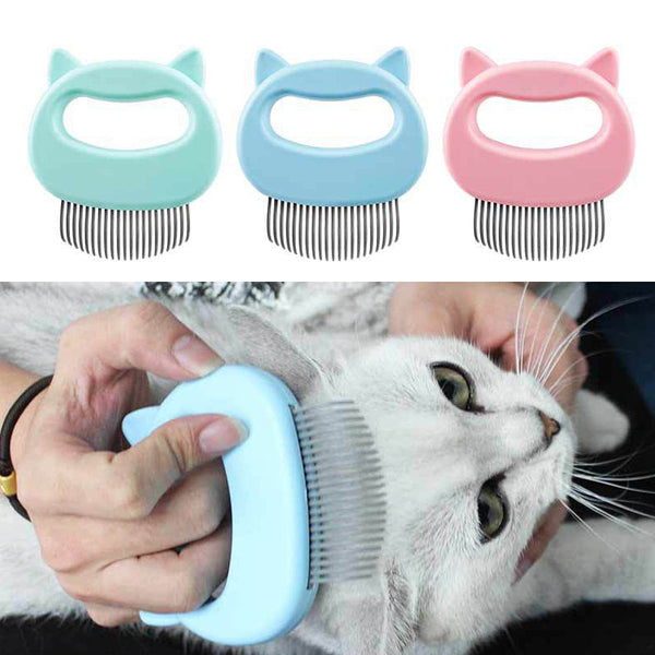 HKM-9285693 Gentle Pet Hair Removal and Massaging Shell Comb for Cats and Dogs