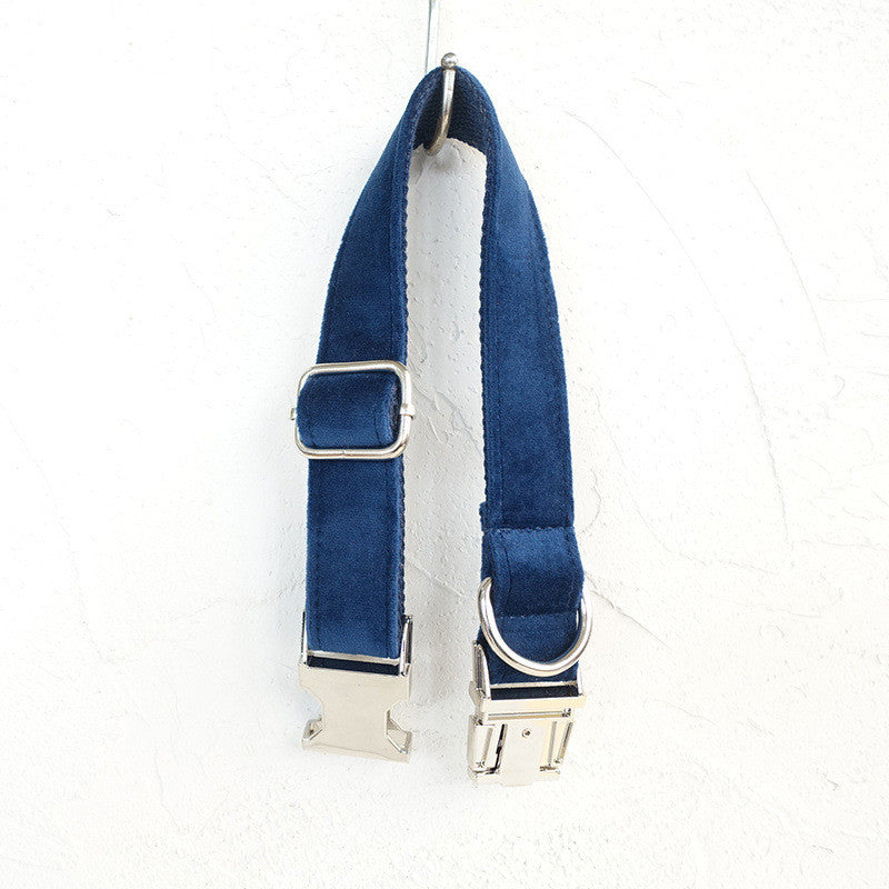 HKM-9285949 Customizable Yellow Velvet Adjustable Polyester Dog Collar