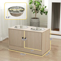 HKM-9286077 Elevated Pet Feeding Station with Adjustable Height for Comfort