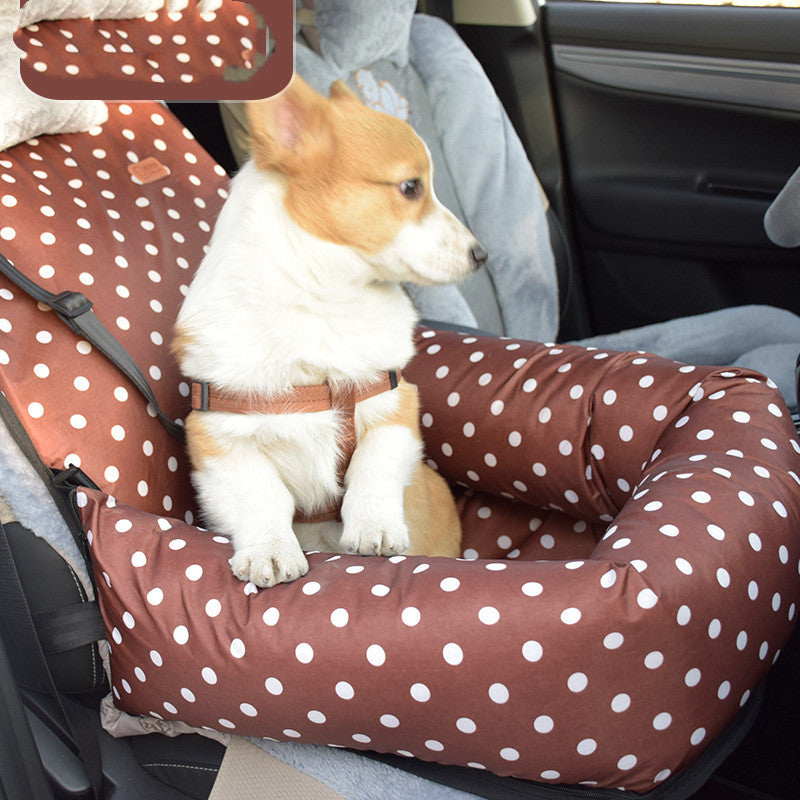 HKM-9286333 Travel Car Dog Kennel Cushion for Small and Medium Pets - Removable & Washable in Various Colors
