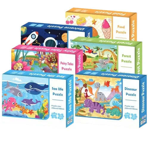 HKM-928659 24 Piece Cardboard Animal Shape Jigsaw Puzzle for Children - Educational DIY Toy