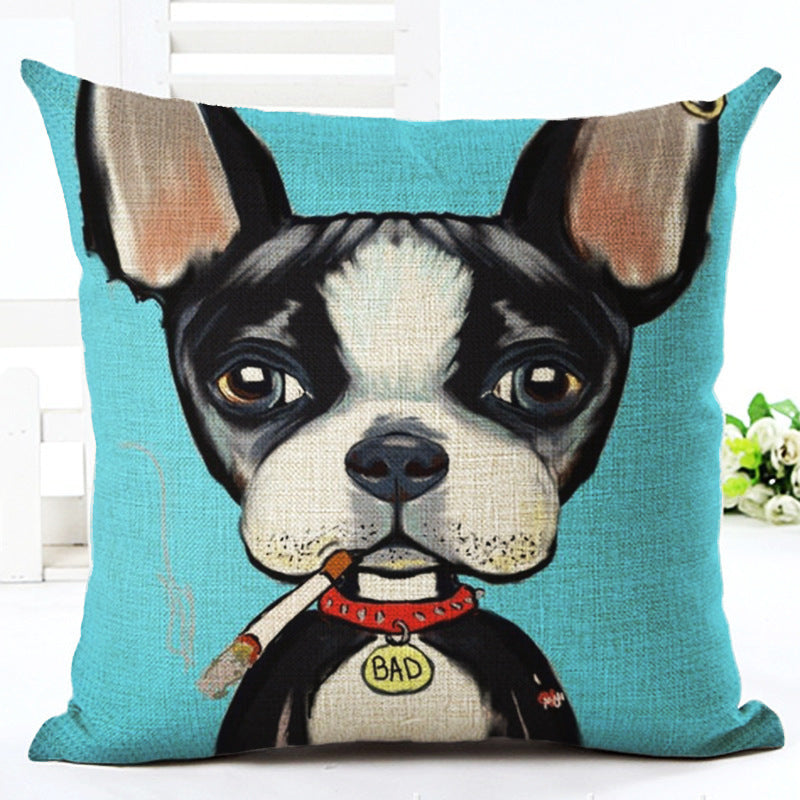 HKM-928723 Printed Cotton and Linen Pillowcase for Living Room, Bedroom, and Study Room - 45x45 cm