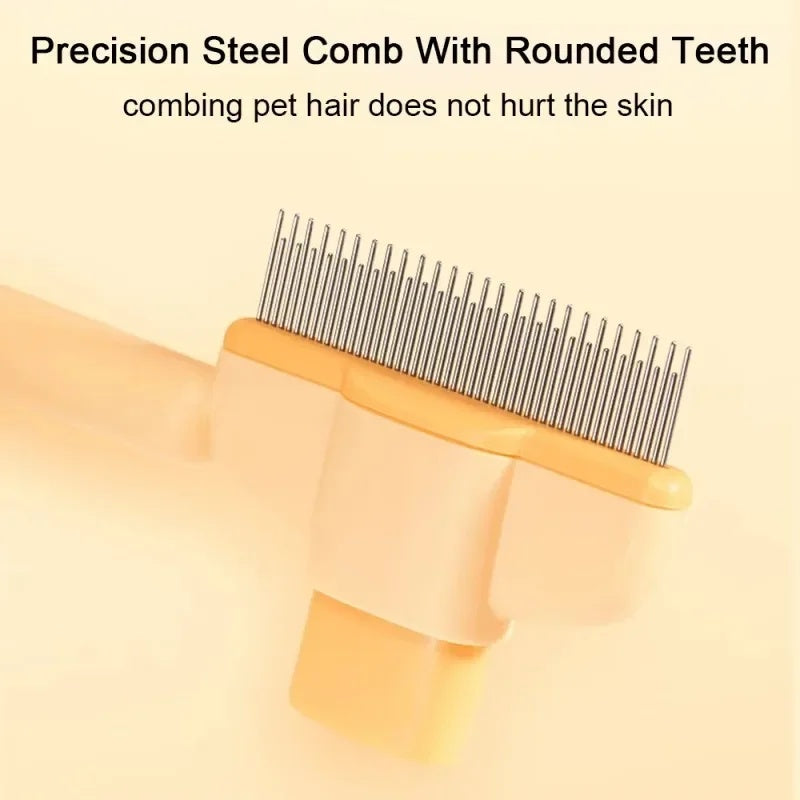 HKM-9287357 Pet Grooming Brush with One-Click Hair Removal for Gentle Cleaning and Anti-Mite Care for Dogs