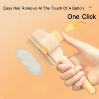 HKM-9287357 Pet Grooming Brush with One-Click Hair Removal for Gentle Cleaning and Anti-Mite Care for Dogs