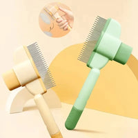 HKM-9287357 Pet Grooming Brush with One-Click Hair Removal for Gentle Cleaning and Anti-Mite Care for Dogs