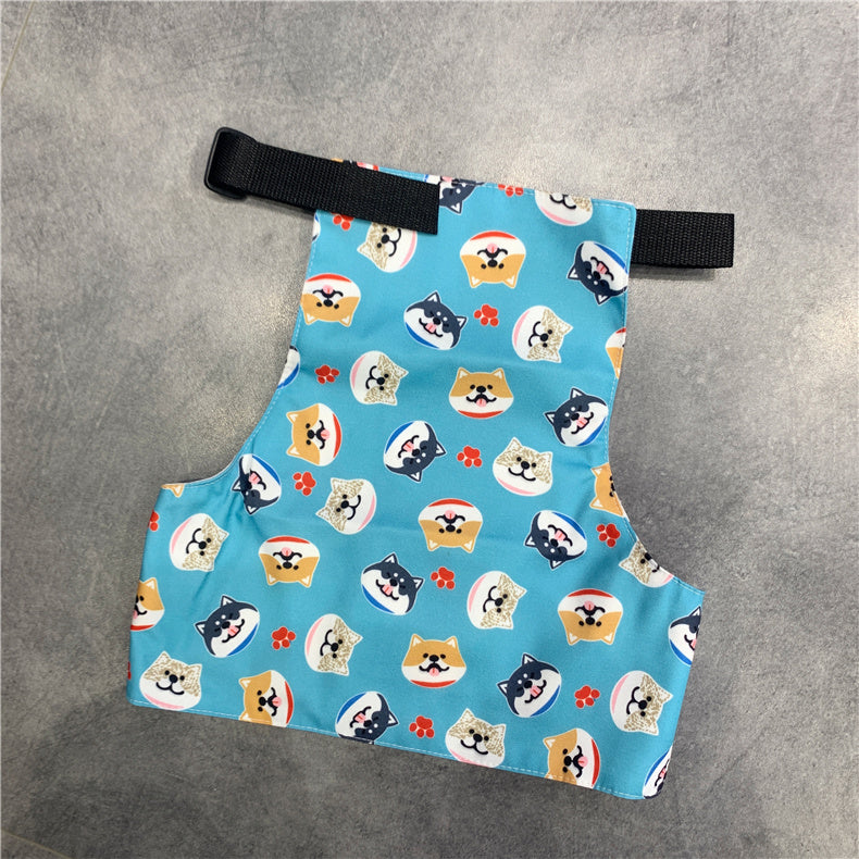 HKM-9288253 Cooling Scarf and Clothing Set for Dogs - Breathable Mesh, Canvas, Recyclable Ice Pack, Multiple Colors Available