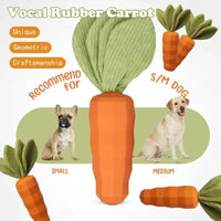 HKM-9288509 Durable Rubber Carrot Dog Toy for Interactive Chewing, Training, and Oral Health