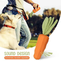 HKM-9288509 Durable Rubber Carrot Dog Toy for Interactive Chewing, Training, and Oral Health