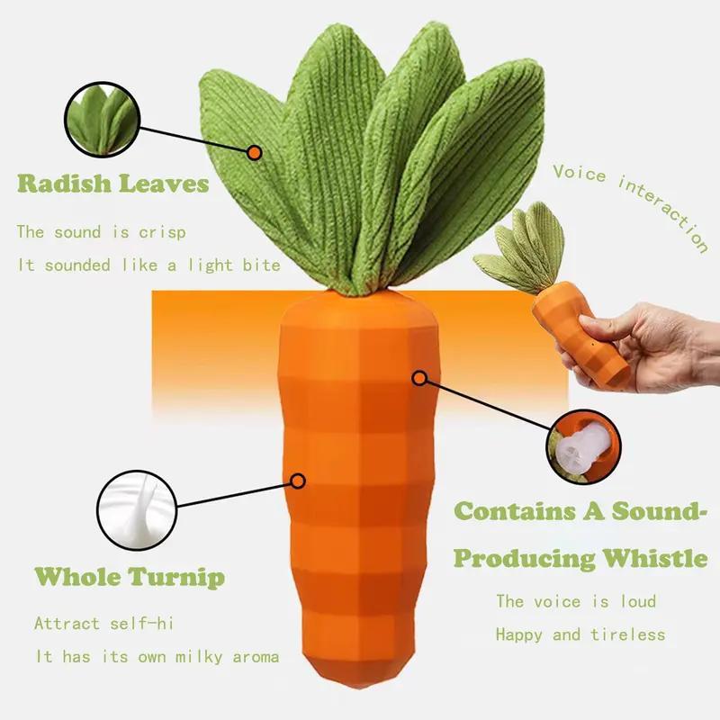 HKM-9288509 Durable Rubber Carrot Dog Toy for Interactive Chewing, Training, and Oral Health