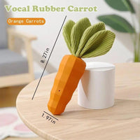 HKM-9288509 Durable Rubber Carrot Dog Toy for Interactive Chewing, Training, and Oral Health