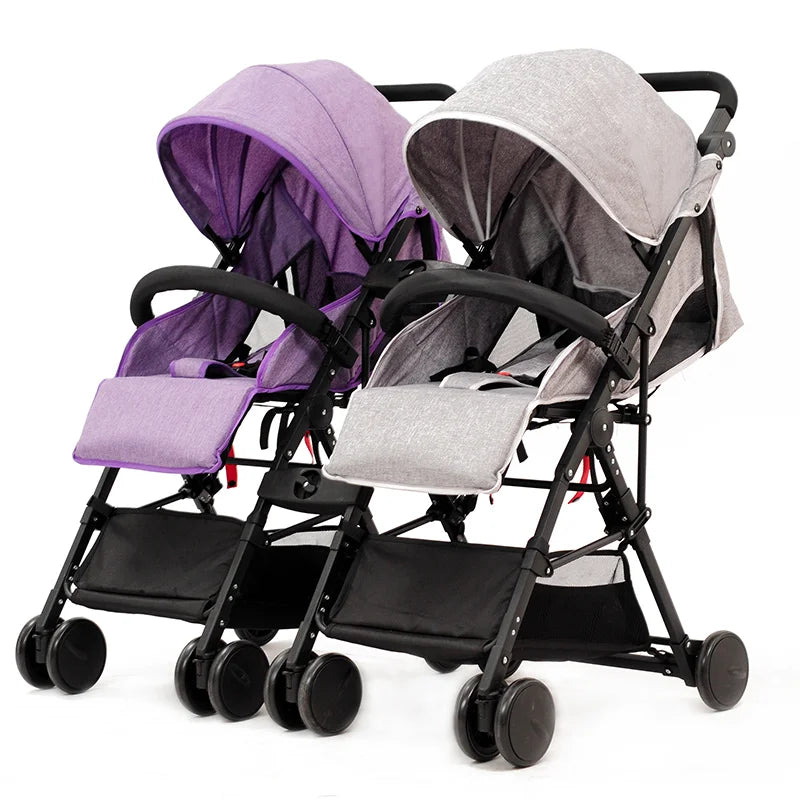 HKM-928851 Twin Baby Trolley - Compact Folding Stroller for Twins, Model 806F1