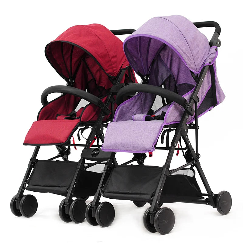 HKM-928851 Twin Baby Trolley - Compact Folding Stroller for Twins, Model 806F1