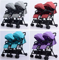 HKM-928851 Twin Baby Trolley - Compact Folding Stroller for Twins, Model 806F1