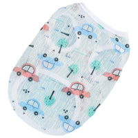 HKM-9290429 Lightweight Summer Dog Vest - Stylish Casual Wear in Strawberry, Watermelon, Bear, Rose, Car, Floret, and Bird Designs, Various Sizes Available