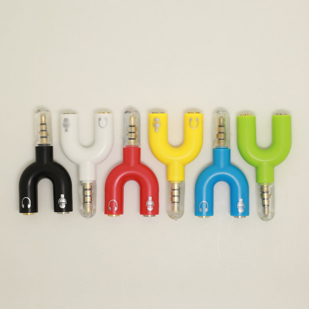 HKM-929043 Colorful 3.5mm Earphone Splitter Adapter for Mobile Phones, Laptops, and Tablets