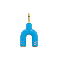 HKM-929043 Colorful 3.5mm Earphone Splitter Adapter for Mobile Phones, Laptops, and Tablets
