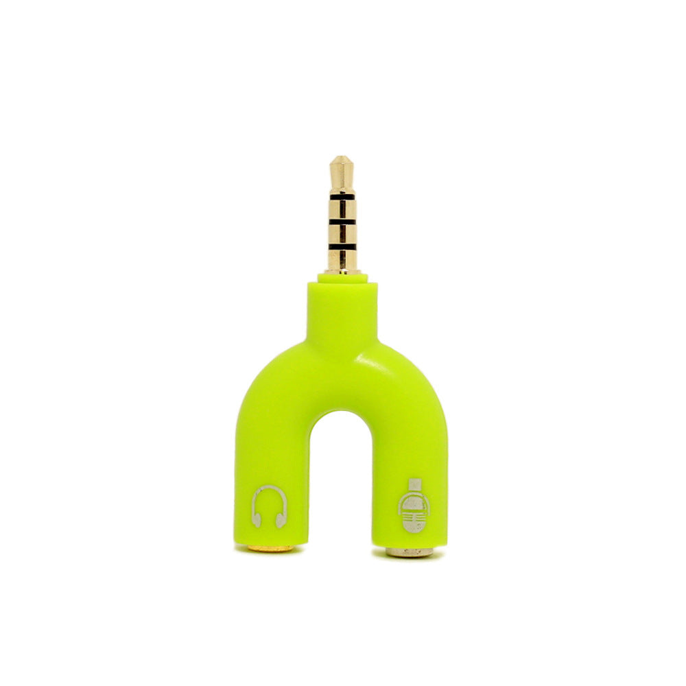 HKM-929043 Colorful 3.5mm Earphone Splitter Adapter for Mobile Phones, Laptops, and Tablets