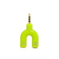 HKM-929043 Colorful 3.5mm Earphone Splitter Adapter for Mobile Phones, Laptops, and Tablets