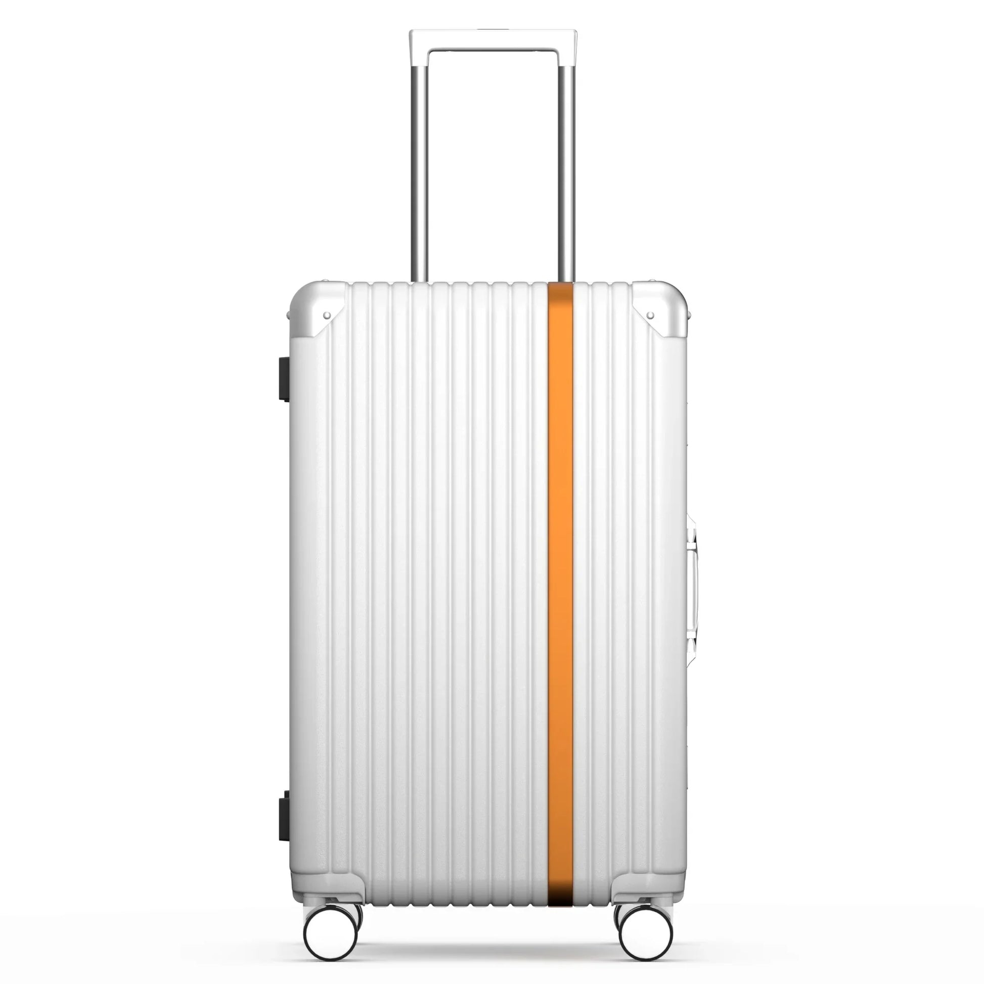 HKM-929043 Durable Hardshell PC Trolley Travel Suitcase with Aluminium Details, Ideal Carry-On Luggage