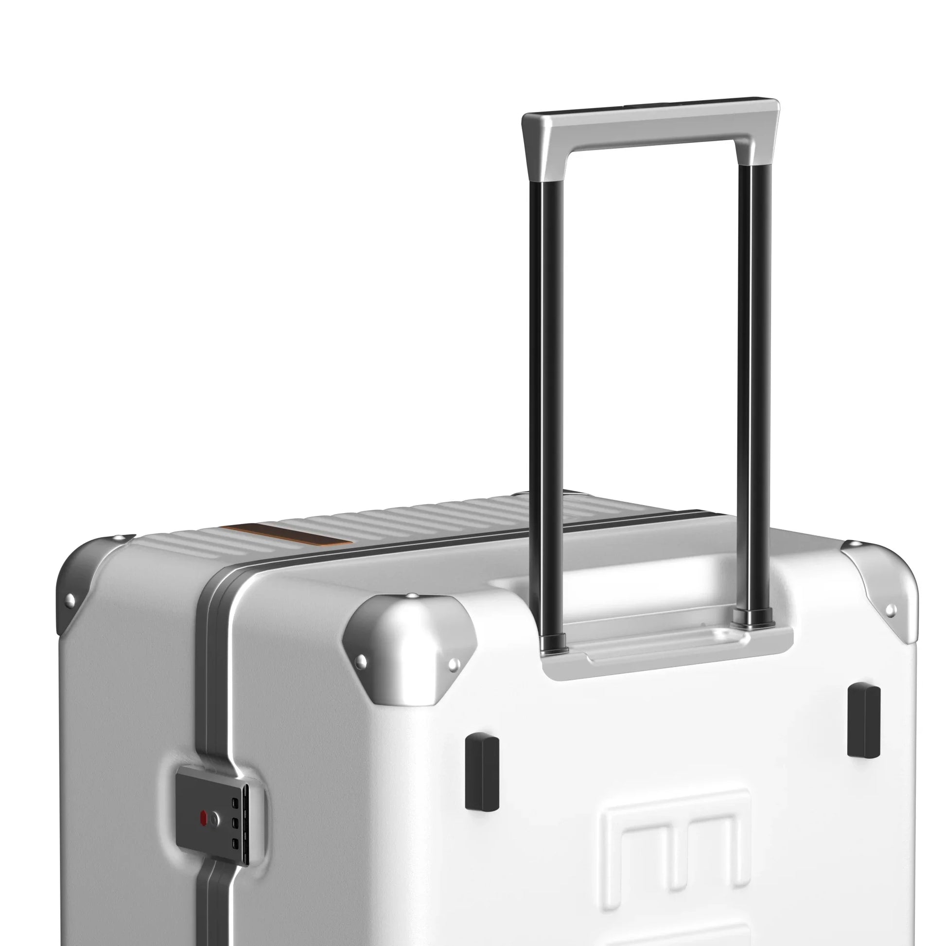 HKM-929043 Durable Hardshell PC Trolley Travel Suitcase with Aluminium Details, Ideal Carry-On Luggage
