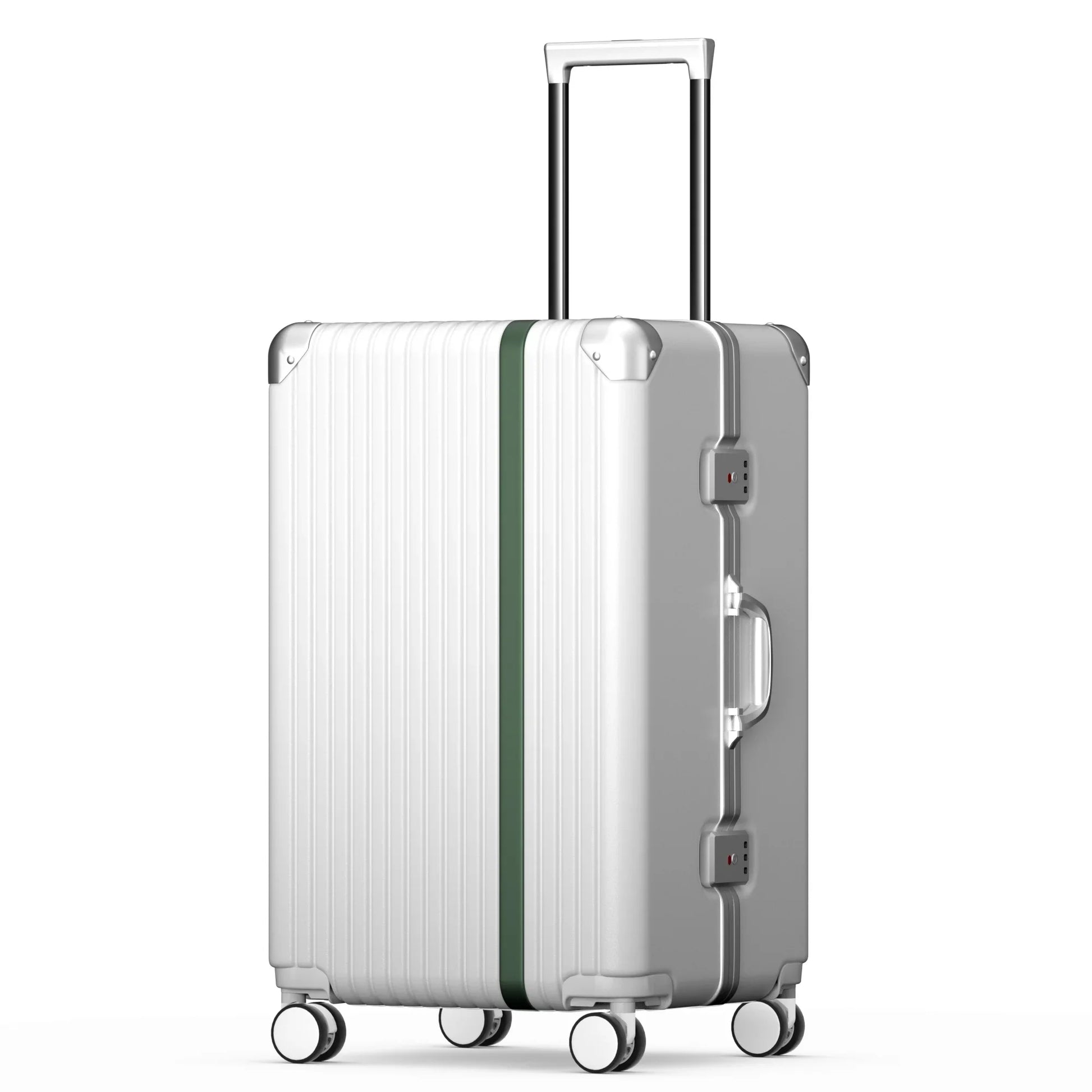 HKM-929043 Durable Hardshell PC Trolley Travel Suitcase with Aluminium Details, Ideal Carry-On Luggage