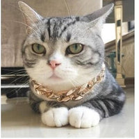 HKM-9291837 Gold-Plated Adjustable Pet Dog Necklace with Extended Chain Options