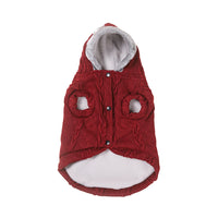 HKM-9293629 Warm Cotton Sweater for Small and Medium Dogs in Navy Blue and Wine Red