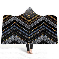 HKM-929491 Geometric 3D Digital Printing Hooded Cloak Blanket - Polyester Fiber, Multiple Sizes