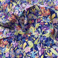 HKM-929491 Jade Bay Digital Print Cotton Cheongsam Dress Fabric - 1m Satin Weave