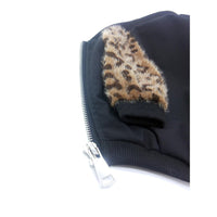 HKM-9295293 Leopard Print Dog Jacket for Stylish Pets - Polyester Two-Legged Clothing in Blue