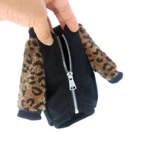 HKM-9295293 Leopard Print Dog Jacket for Stylish Pets - Polyester Two-Legged Clothing in Blue