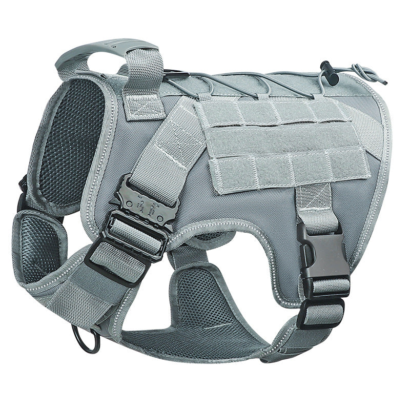 HKM-9295421 Adjustable Nylon Camouflage Dog Vest with Dual Hand Holding Rope