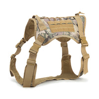 HKM-9295421 Adjustable Nylon Camouflage Dog Vest with Dual Hand Holding Rope