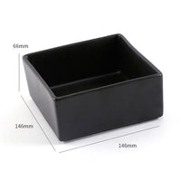 HKM-9295805 Square Ceramic Dog Food Bowl for Pets - Light Luxury Design