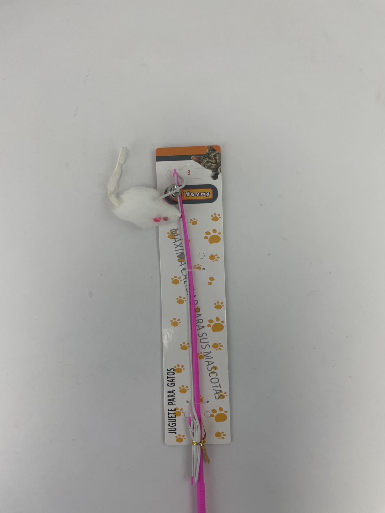 HKM-9296445 Rabbit Skin Cat Teaser Toy for Engaging Playtime
