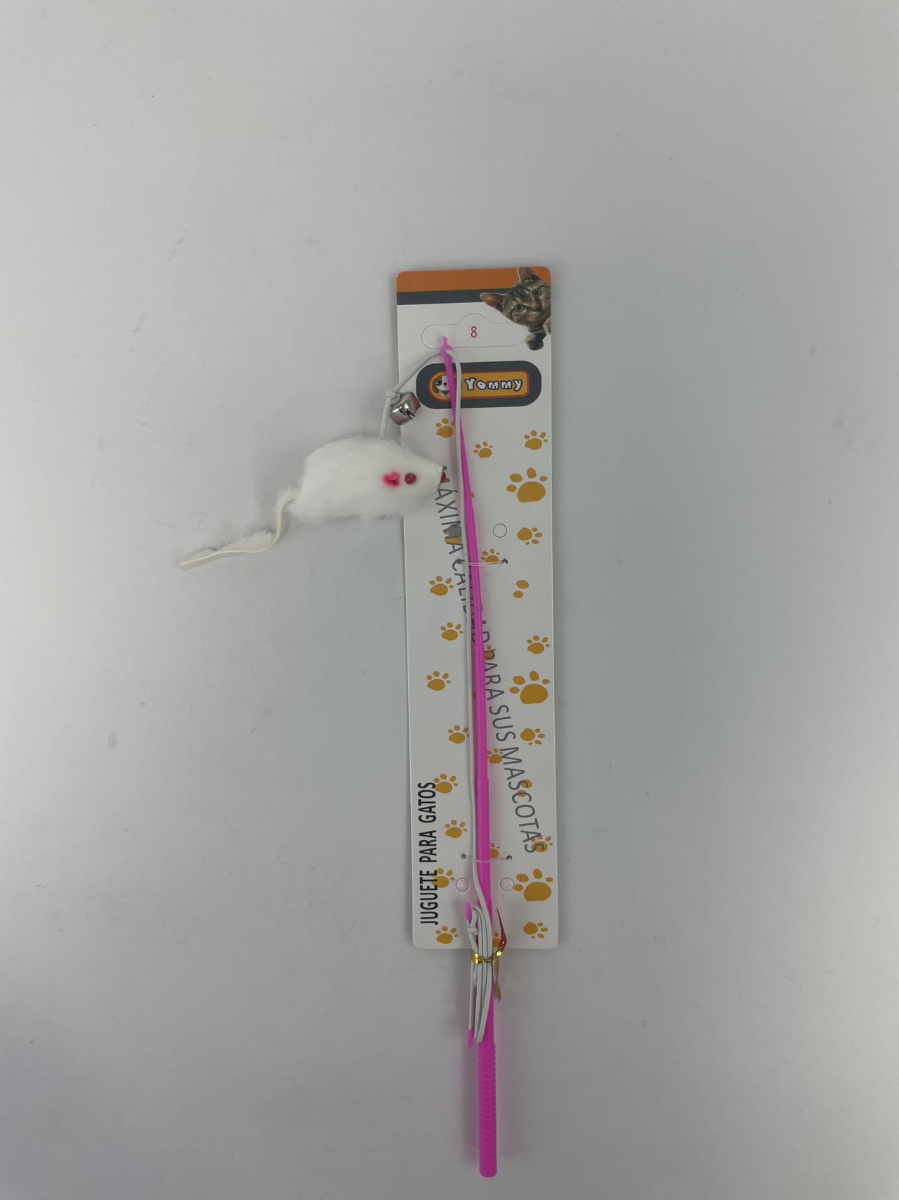 HKM-9296445 Rabbit Skin Cat Teaser Toy for Engaging Playtime