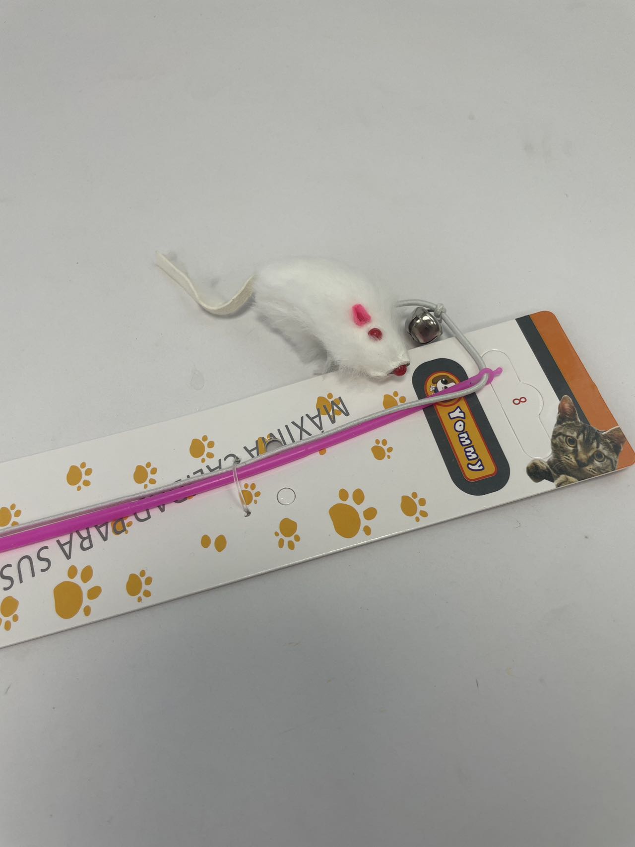 HKM-9296445 Rabbit Skin Cat Teaser Toy for Engaging Playtime