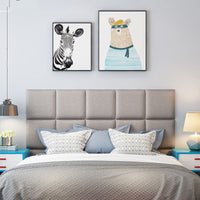 HKM-929875 Soft Bag Self-Adhesive Fabric Headboard with Retro Solid Colors - Various Sizes Available