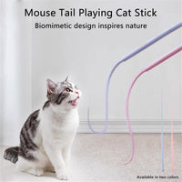 HKM-9298877 Interactive Cat Teaser with Silicone Mouse Tail - Engaging Pet Toy for Kittens and Cats
