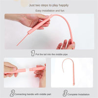 HKM-9298877 Interactive Cat Teaser with Silicone Mouse Tail - Engaging Pet Toy for Kittens and Cats
