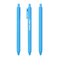 HKM-929939 Custom Logo Printed Retractable Ballpoint Pen with Soft Rubber Grip in Multiple Colours